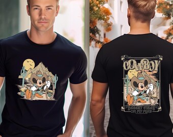 Cowboy Mickey T-shirt, Western Mickey Mouse Tee, Disney Western Cowboy Tees, Family Trip Shirt, Western Holiday Gifts