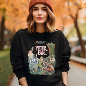 Retro Peter Pan Sweater, Disney Tinker Bell Captain Hook Neverland Hoodie, Disney Kids Peter Pan Sweater, Men's Disneyland Vacation Hoodie afbeelding 6