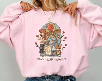 A Tale as Old as Time Sweater, Retro Beauty and The Beast Hoodie, Disney Princess Bella Crewneck, Girl Trip Matching Shirts