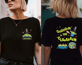 Toy Story Aliens Claw Machine Shirt, Comfort Colors Two-sided Aliens Oh The Claw Tee, Walt Disneyworld Family Trip Tees, Toy Story Fans Tees