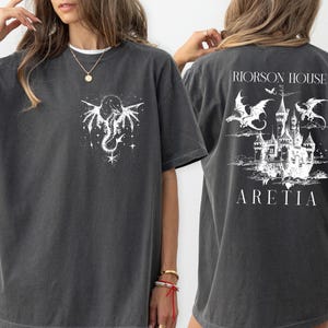 Xaden Riorson House Shirt, Fourth Wing Inspired Tee, Basgiath War College Dragon Rider Shirt, Iron Flame Rebecca Yarros, Book Lovers Gift image 5