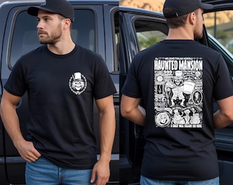 Haunted Mansion Comfort Colors Shirt, Foolish Mortals Halloween Party Tees, Happy Haunting Men's Spooky Shirts