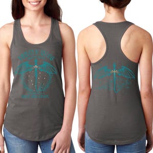 Fourth Wing Next Level Tank Top, Basgiath War College Dragon Rider Racerback, Romantasy Readers, Rebecca Yarros, Fourth Wing Merch image 5