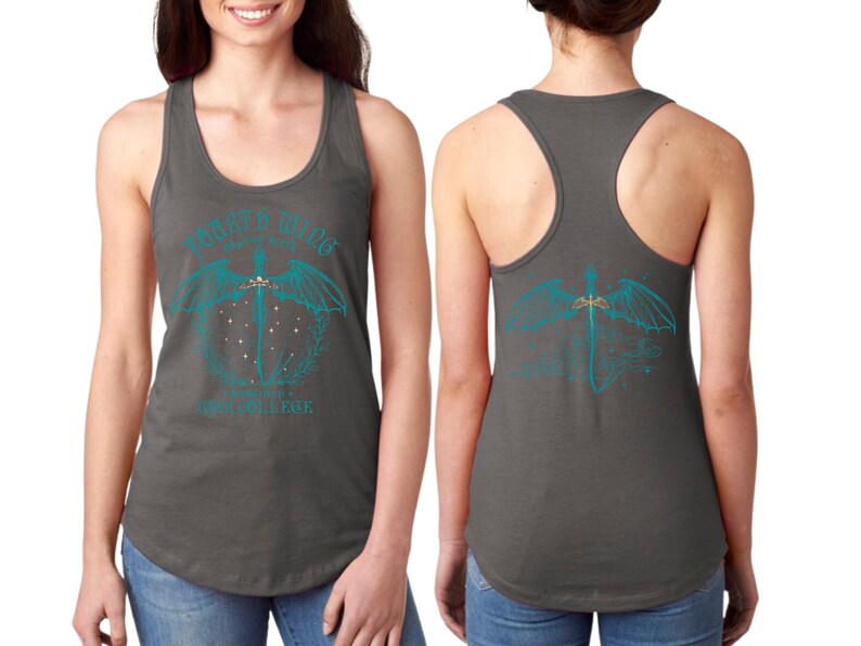 Fourth Wing Next Level Tank Top, Basgiath War College Dragon Rider Racerback, Romantasy Readers, Rebecca Yarros, Fourth Wing Merch image 5