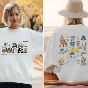 Star Wars Sweater, Retro Star Wars Crewneck, Galaxy War Hoodie, Star Wars Hoodie, Matching Family Sweaters, Star Wars Fans Xmas Gifts