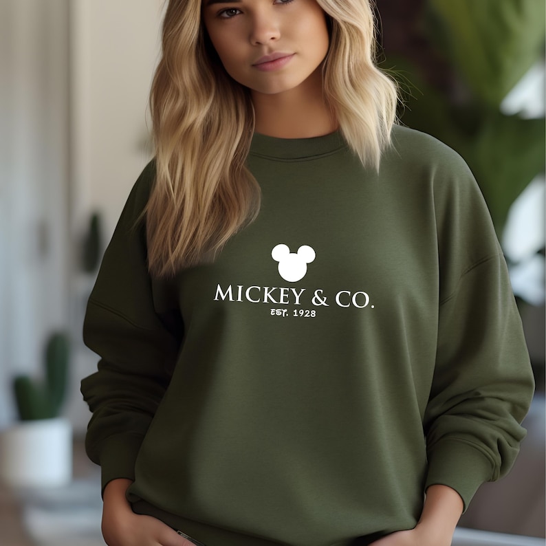 Matching Minnie and Mickey Mouse Hoodies, Minnie Mickey & Co Sweaters, Disneyland Sweaters, Couples Disney Sweatshirts, Kids Crewnecks image 6