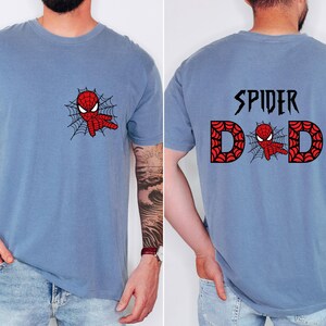 Spider Mom Spider Dad Matching Party Shirts, Spiderman Parents Tee, Birthday Party Family Shirts image 10