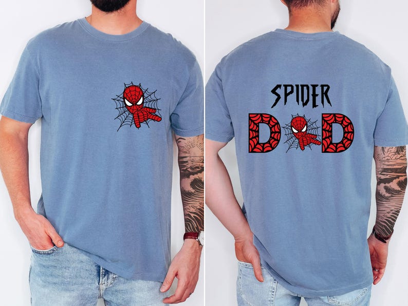 Spider Mom Spider Dad Matching Party Shirts, Spiderman Parents Tee, Birthday Party Family Shirts image 10