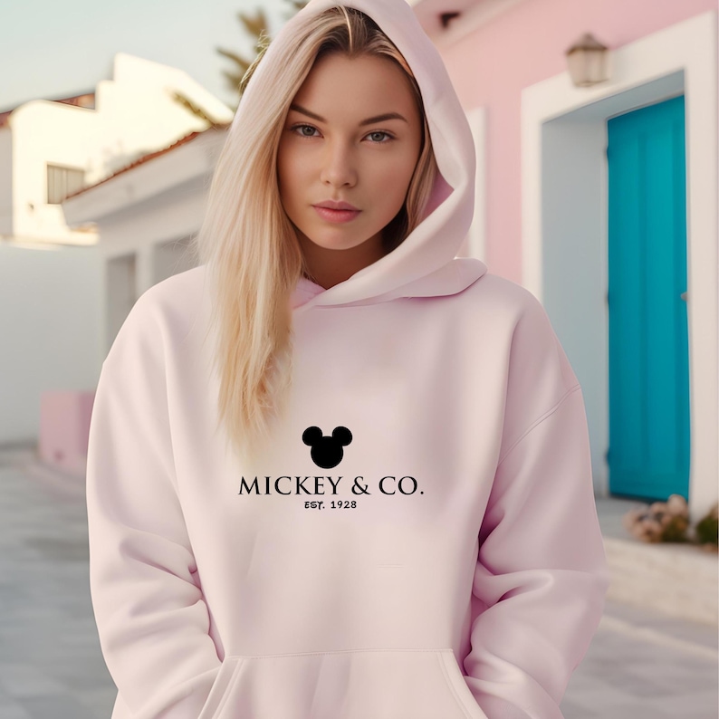 Matching Minnie and Mickey Mouse Hoodies, Minnie Mickey & Co Sweaters, Disneyland Sweaters, Couples Disney Sweatshirts, Kids Crewnecks image 5