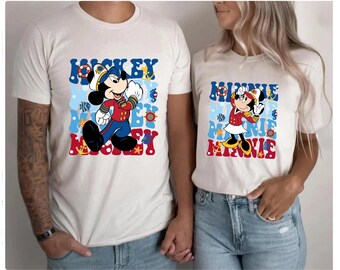 Mickey and Minnie Matching Cruise Tees, Disney Family Cruise Shirts, Mickey Minnie Mouse Sailor, Couple Cruise Shirts, Kids Cruise Tees