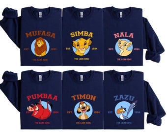 Sudaderas con personajes del Rey León para viajes familiares, sudadera con capucha del Reino Animal, suéteres de fiesta a juego