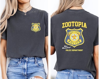 Zootopia Police Department Judy Hopps Shirt: Comfort Color Bella Canvas Tees