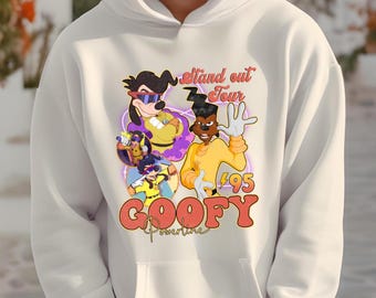 Retro 90s Powerline Movie Sweatshirt, Max Goofy Roxanne Powerline Stand Out World Tour 95 Hoodie,  90s Party Sweater, A Goofy Movie Crewneck
