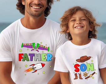 Toy Story Father And Son Matching Tees, Toy Story Dad And Daughter Matching Tee, Father's Day Gift, Disney Family Shirts, Kids Toy Story Tee