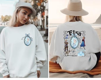 Princess Elsa Coquette Sweater, Frozen Elsa Frame Hoodie, Frozen Women's Disneyland Crewneck, Girls Trip, Frozen Elsa Fans Sweater