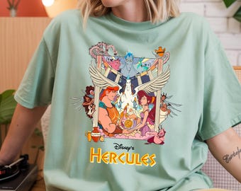 Retro 90's Disney Hercules Movie Comfort Colors® Shirt, Disney Hercules Megara Hades, Disney Family Shirt, 90s Party Tee