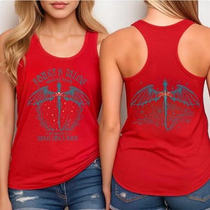 Fourth Wing Next Level Tank Top, Basgiath War College Dragon Rider Racerback, Romantasy Readers, Rebecca Yarros, Fourth Wing Merch image 8