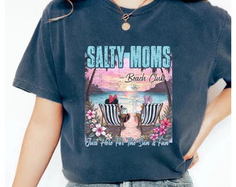Minnie and Daisy Salty Mom Summer Shirt, Comfort Colors Sun & Fun Summer Tee, Besties Mom Tees, Summer Vacation, Summer Vibes