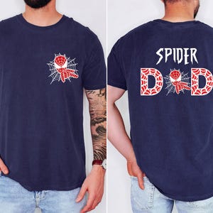 Spider Mom Spider Dad Matching Party Shirts, Spiderman Parents Tee, Birthday Party Family Shirts image 7
