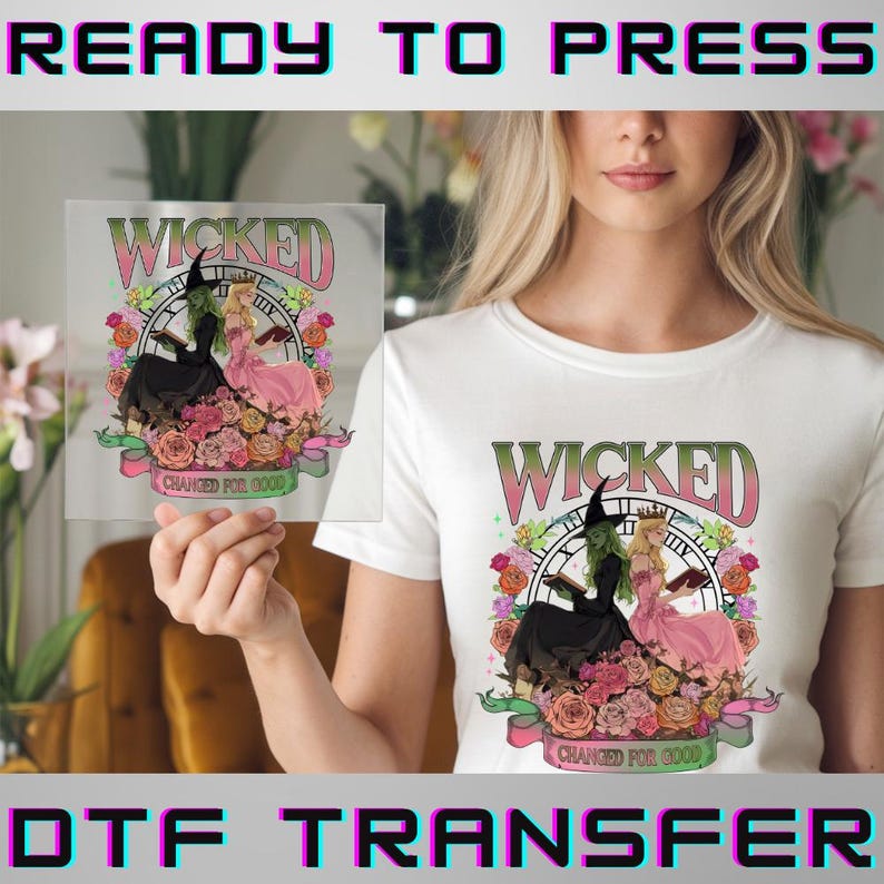 Wicked Changed for Good Books DTF Transfer, Ready to Press - Etsy