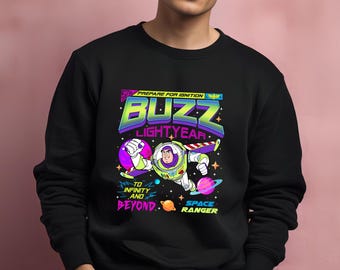 Buzz Lightyear Space Ranger Sweater, Toy Story Buzz Hoodie, Boys Buzz Sweater, Family Trip, Infinity & Beyond Toy Story Buzz Fans Crewneck