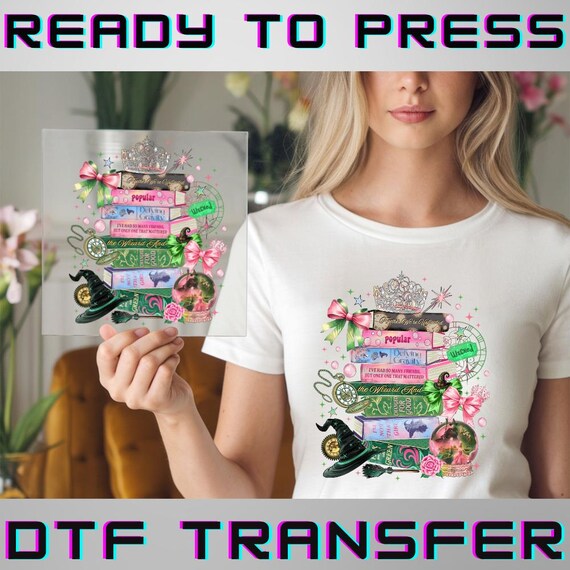 Wicked Changed For Good Books DTF Transfer, Ready to Press