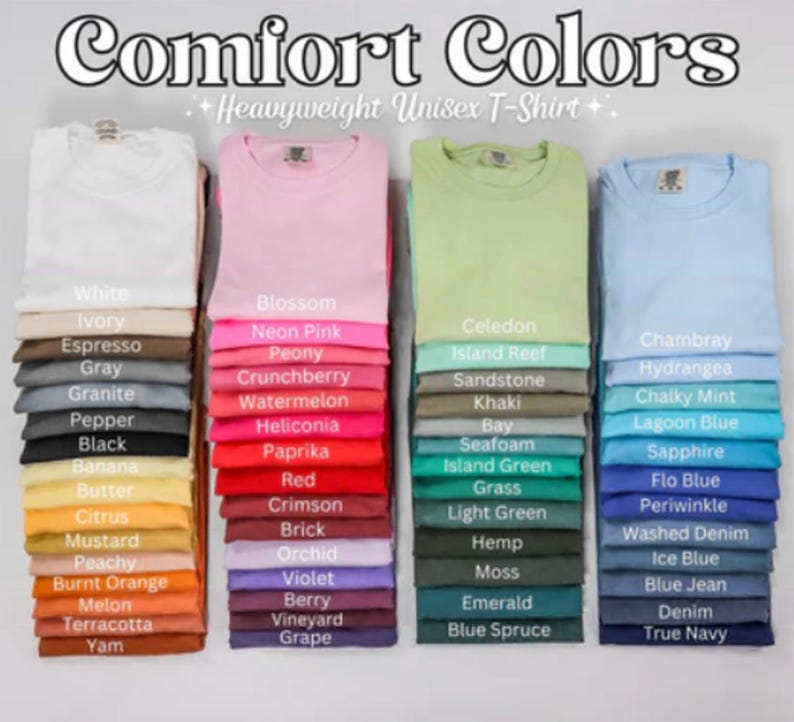 a bunch of different colored shirts in a row