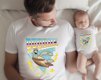 Duuude And Lil Dude Matching Father and Son Tees, Disneyland Dad And Son Shirts, Finding Nemo, Family Trip Tees, Fathers Day Gifts