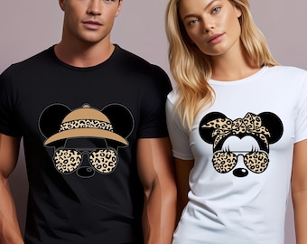 Minnie and Mickey Animal Kingdom Shirt, Mickey and Minnie Safari T-shirts, Matching Family Disney Safari Trip Tee, Disney Trip Tees