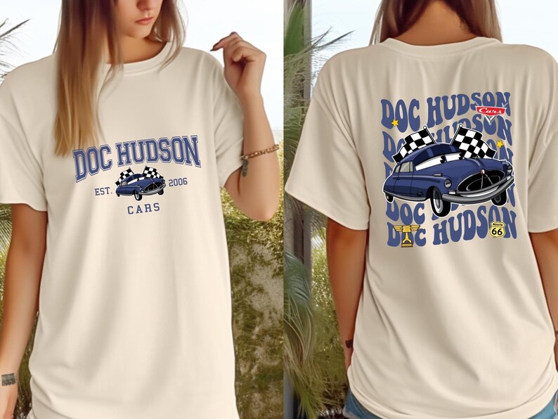Pixar Cars Party Tees, Piston Cup Lightning Mcqueen Mater Sally Doc Hudson Cruz Guido Luigi Matching Group Tees image 6
