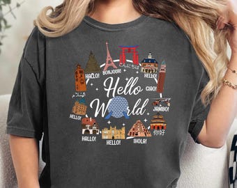 Disneyland World Tour Shirt, Hello World Epcot Tee, World Traveler Epcot Shirt, Family Vacation, Travel Lover Shirts, Making Memories