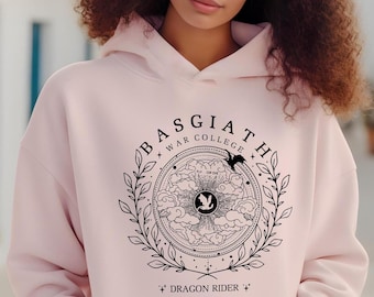 Basgiath War College Sweater, Fourth Wing Dragon Sweatshirt, Dragon Rider, Iron Flame Hoodie, Violet Sorrengail, Xaden Riorson, Bookish Gift