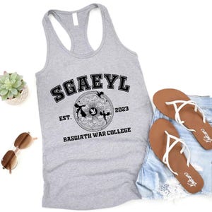 Fourth Wing Dragons Matching Racerbacks, Andarna Sgaeyl Tairn Next Level Tank Tops, Basgiath War College, Rebecca Yarros Merch Tank Top Bild 15