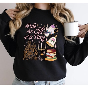 A Tale as Old as Time Belle Sweater, Princess Belle&#39;s Book Club, Disney Princess Bella Hoodie, Girl Trip Crewnecks, Beauty and Beast Sweater