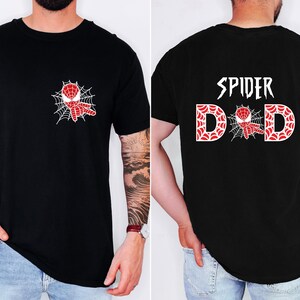 Spider Mom Spider Dad Matching Party Shirts, Spiderman Parents Tee, Birthday Party Family Shirts image 8