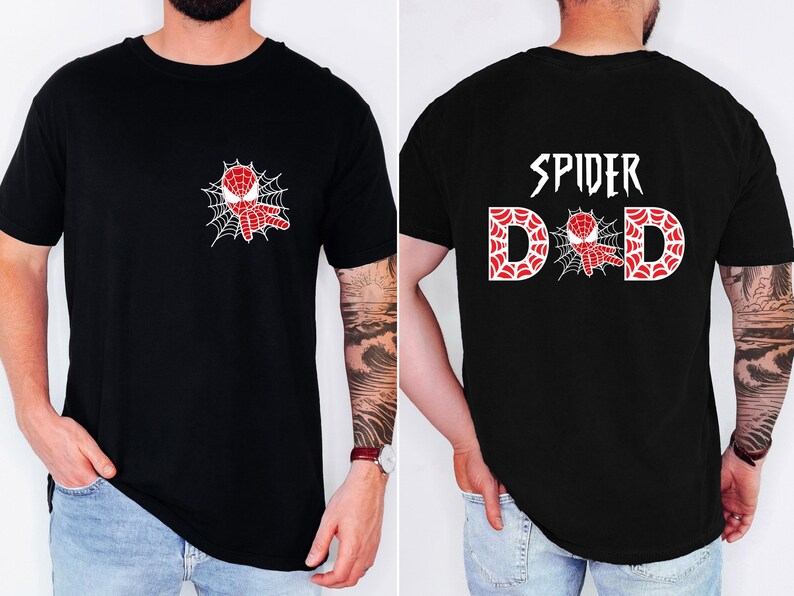 Spider Mom Spider Dad Matching Party Shirts, Spiderman Parents Tee, Birthday Party Family Shirts image 8