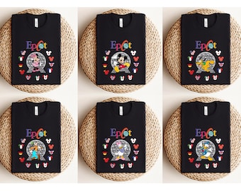 Epcot World Traveler Shirt, Mickey & Co Epcot Tee, Epcot Passport World Showcase Flags, Disney Trip Group Tees