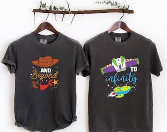 To Infinity and Beyond Toy Story Shirt, Jessie and Buzz Matching Couple Tees, Besties Shirt, Toy Story Fans Family Trip Tee