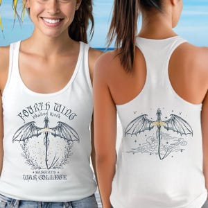 Fourth Wing Next Level Tank Top, Basgiath War College Dragon Rider Racerback, Romantasy Readers, Rebecca Yarros, Fourth Wing Merch image 9
