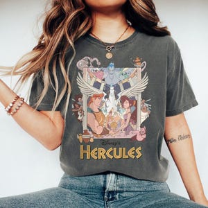 Retro 90&#39;s Disney Hercules Comfort Colors® Shirt, Hercules Shirt, Disney Hercules Megara Hades, Disney Family Shirt, 90s Party Tee