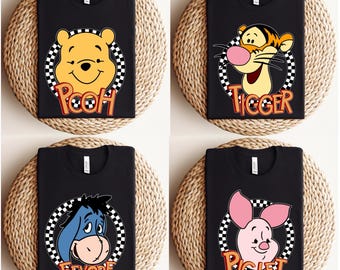 Matching Winnie the Pooh & Co Shirts, Winnie the Pooh Character Sweatshirt and Hoodies, Tigger Eeyore Piglet, Disneyland Family Trip Shirts