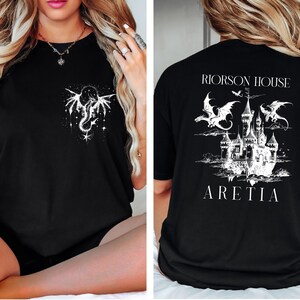 Xaden Riorson House Shirt, Fourth Wing Inspired Tee, Basgiath War College Dragon Rider Shirt, Iron Flame Rebecca Yarros, Book Lovers Gift image 2