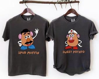 Toy Story Mrs. and Mr. Potato Shirts, Spud Muffin and Sweet Potato Matching Couple Tees, Parents Disney Tees, Disneyland Family Trip Tees
