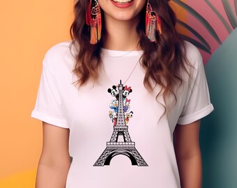 Mickey and Friends Paris Trip Shirt, Disney Eiffel Tower Tee, Disneyland Paris Family Vacation, Disneyland France Trip, Making Memories