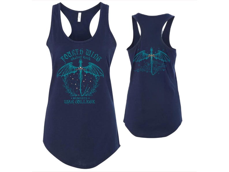 Fourth Wing Next Level Tank Top, Basgiath War College Dragon Rider Racerback, Romantasy Readers, Rebecca Yarros, Fourth Wing Merch image 7