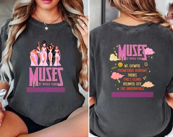 Vintage Hercules Muses 97 World Tour Shirt, Comfort Colors® Hercules Megara Movies Muses Musicians Tee, Disneyland Trip, 90s Party Tee