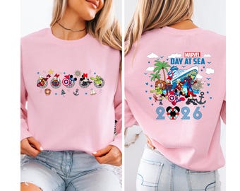 Sudadera de Disney Cruise Marvel Day at Sea, sudaderas con capucha de Mickey y sus amigos para grupos de cruceros