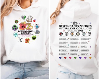 Descendants Zombies Worlds Collide Tour Sweater, Descendants World Tour Concert, The Rise Of Red, Music Festival, Descendants Fan Hoodie