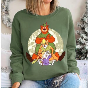 Robin Hood Little John Skippy Sweater, Robin Hood and Friends Hoodie, Golly What A Day, Disney Trip Robin Hood Crewneck, Kids Sweater