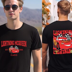 Pixar Cars Party Tees, Piston Cup Lightning Mcqueen Mater Sally Doc Hudson Cruz Guido Luigi Matching Group Tees image 4